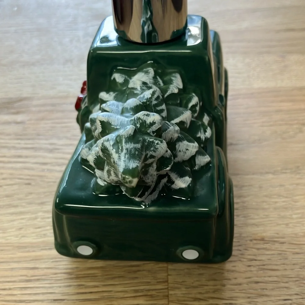 Green Truck Soap Dispenser with Christmas Tree